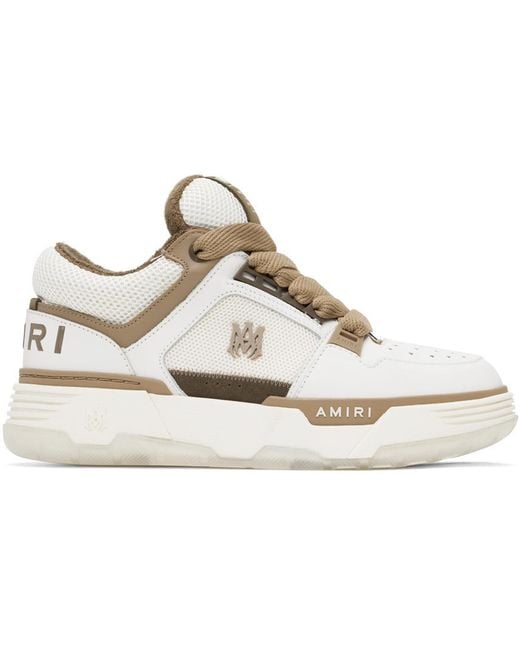 Amiri Ma 1 Sneakers In White/brown