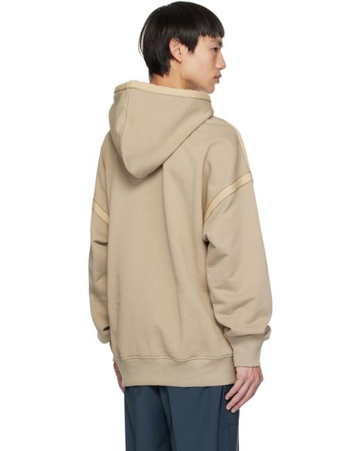 Helmut Lang Natural Taupe Tape Hoodie for men