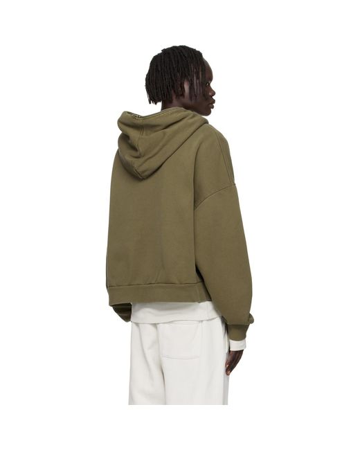 Entire studios Green Khaki Eternal Zip Hoodie for men