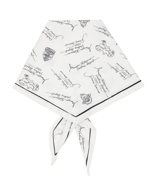 Maison Kitsuné White 'Poetic Paris' Scarf for men