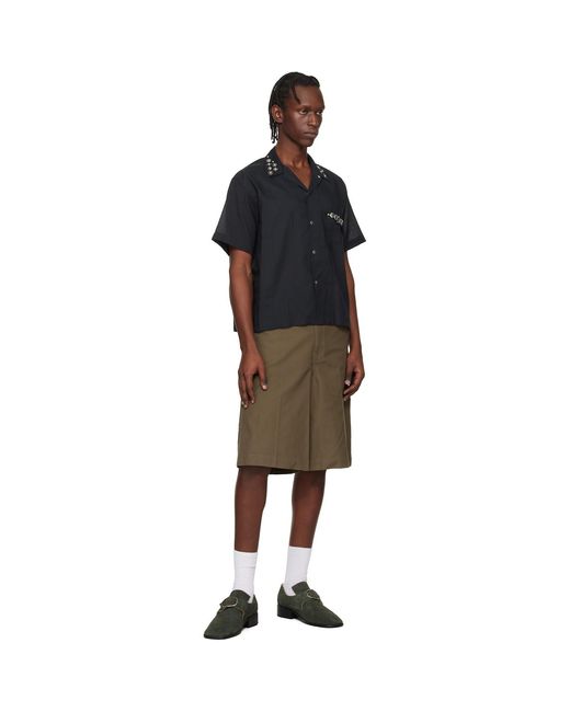Toga Virilis Multicolor Khaki Canvas Shorts for men