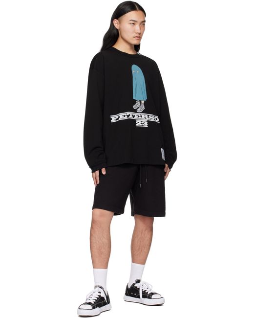 メンズ Maison Mihara Yasuhiro ブラック フレンチテリー イージーショートパンツ Black