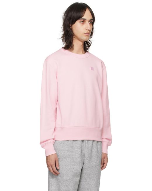 Acne Pink Patch Sweatshirt for men