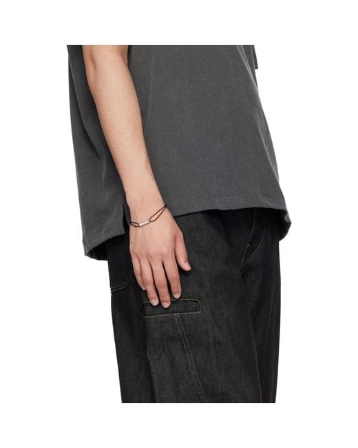Le Gramme Metallic Cable Cord 'Le 5G' Bracelet for men