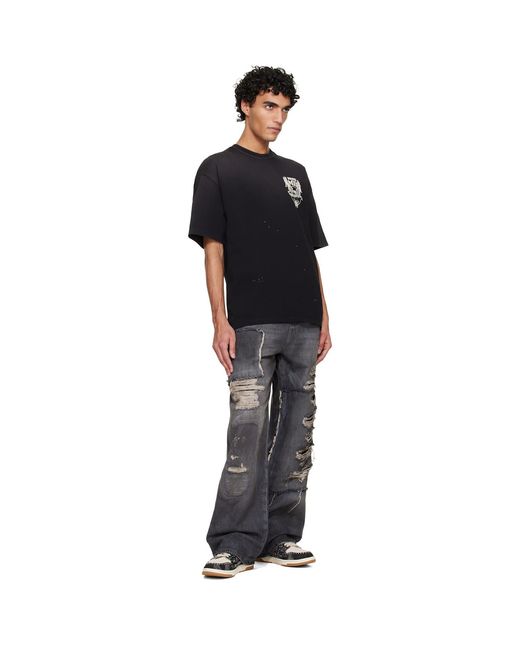 Amiri Black Eagle Oversized T-Shirt for men