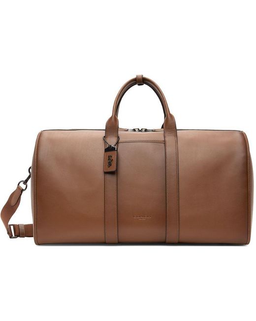 COACH Leather Brown Gotham Duffle Bag in Black for Men Lyst