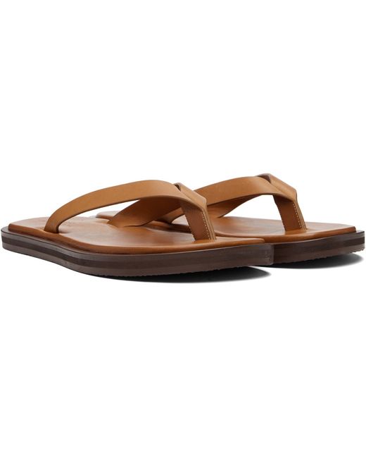 Studio Nicholson Black Tan Curren Flip-Flops for men