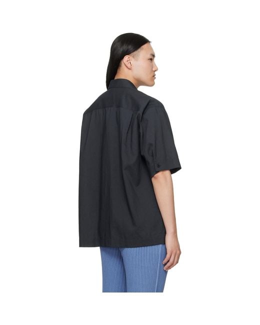 Homme Plissé Issey Miyake Black Homme Plissé Issey Miyake Pl Ramie Shirt for men