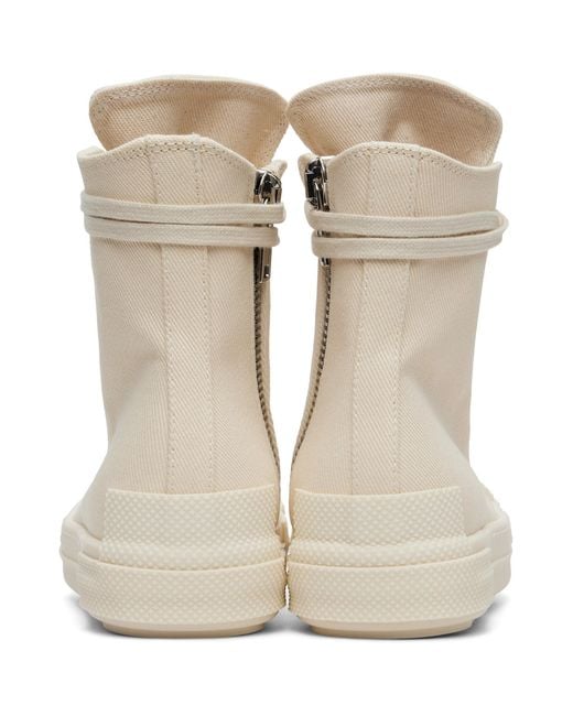 Rick Owens Natural Off- Tower Sneaks Sneakers