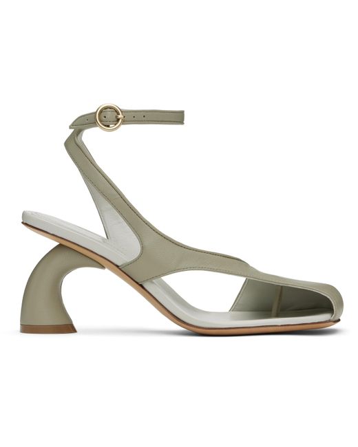 Dries Van Noten Black Asymmetrical Heeled Sandals