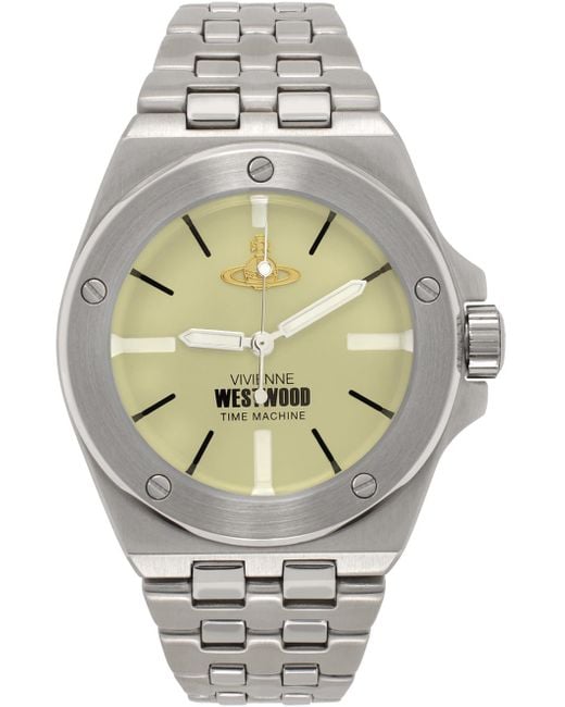 Vivienne Westwood Gray Silver Leamouth Watch for men