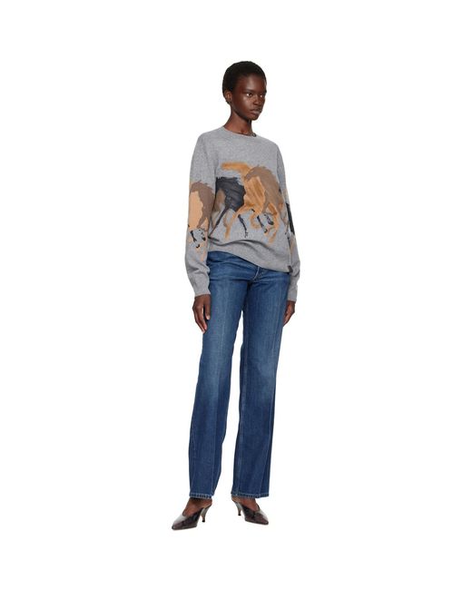 Stella McCartney Blue Racing Horses Sweater