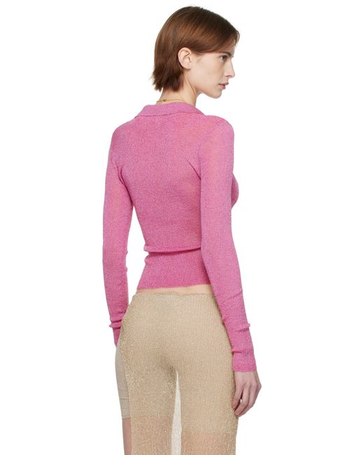 Isa Boulder Ssense Exclusive Metallic Long Sleeve Polo in