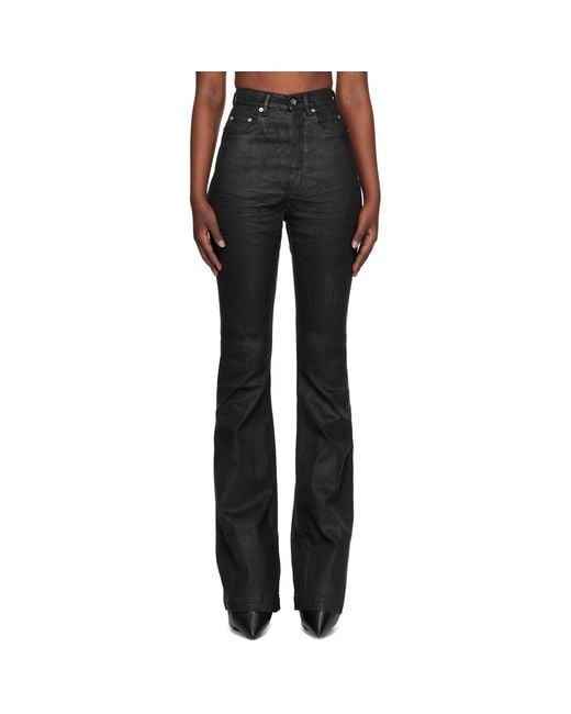 Rick Owens Black Temple Bolan Bootcut Jeans