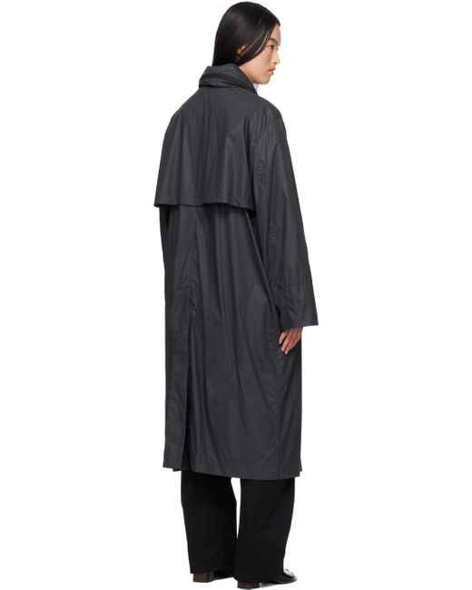 Lemaire Black Hooded Rain Coat