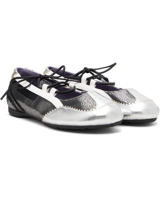 DIESEL Black D-Mile Lace-Up Ballerina Flats