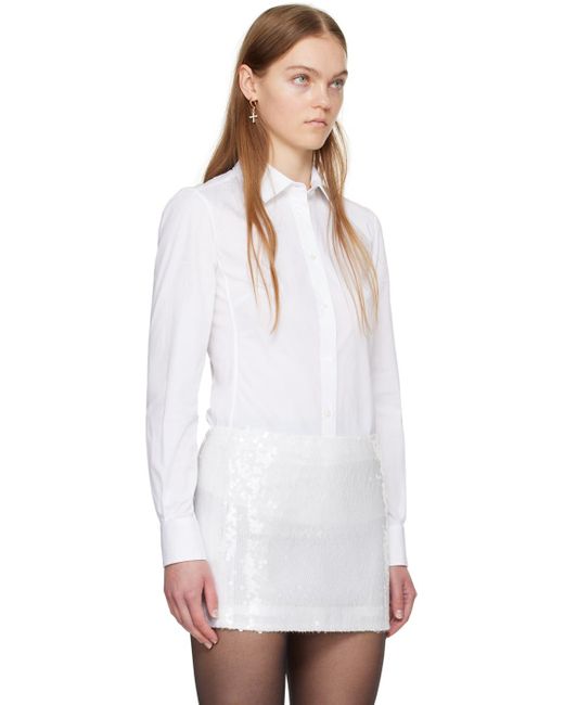 Dolce & Gabbana ホワイト ボタンアップシャツ White