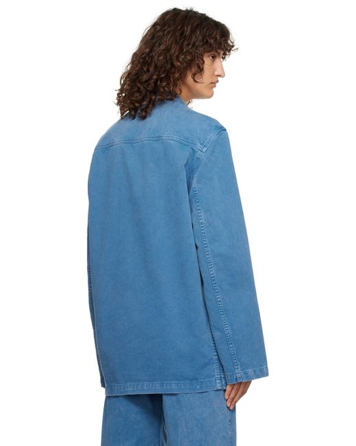 Lemaire Blue Workwear Blazer