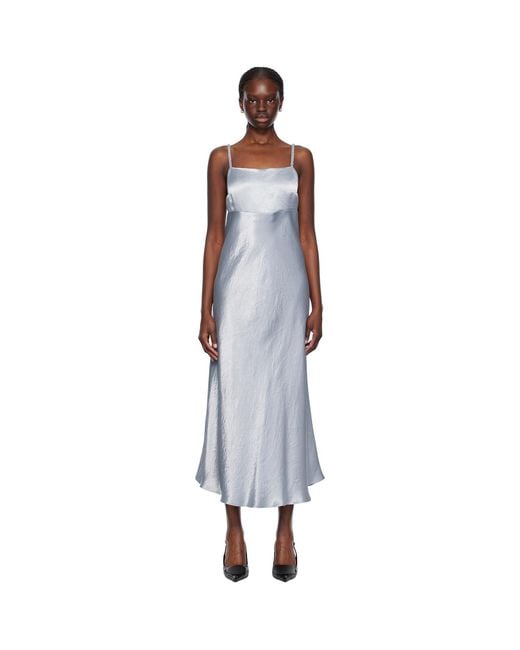 MM by Max Mara Black Blue Baden Midi Dress