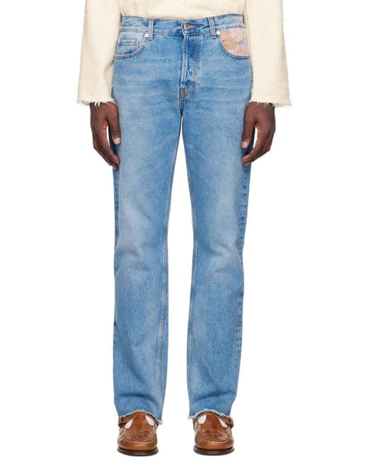 Séfr Blue Straight Cut Jeans for men