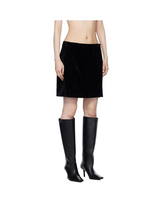 Holzweiler Black Cygnet Velvet Miniskirt