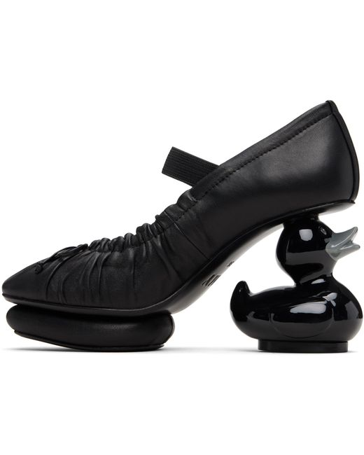 Maison Mihara Yasuhiro Black Duck Heel Ballet Heels