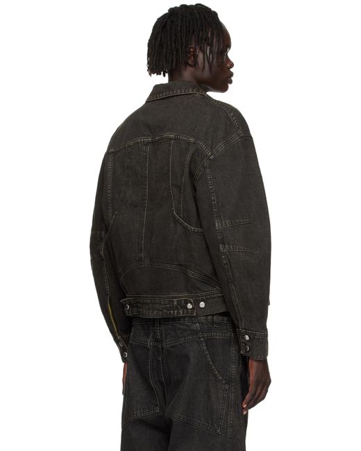 Eckhaus Latta Black 'El Jacket Redux' Denim Jacket for men