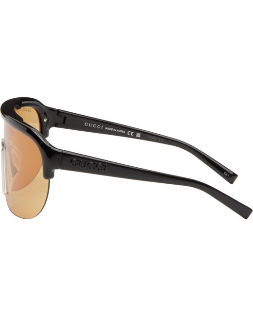 Gucci Black Shield Sunglasses for men