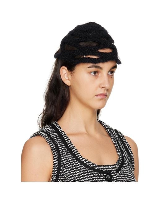 Rui Black Mohair Beanie