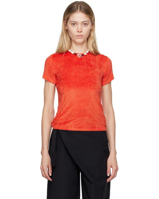 BASERANGE レッド Omo Tシャツ 32c2ddc9d95f52dbfb78561f996791
