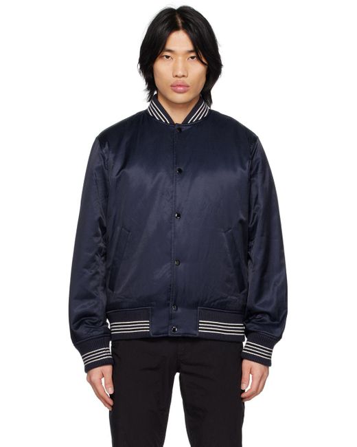 Rag & Bone Navy Dugout Bomber Jacket in Blue for Men Lyst