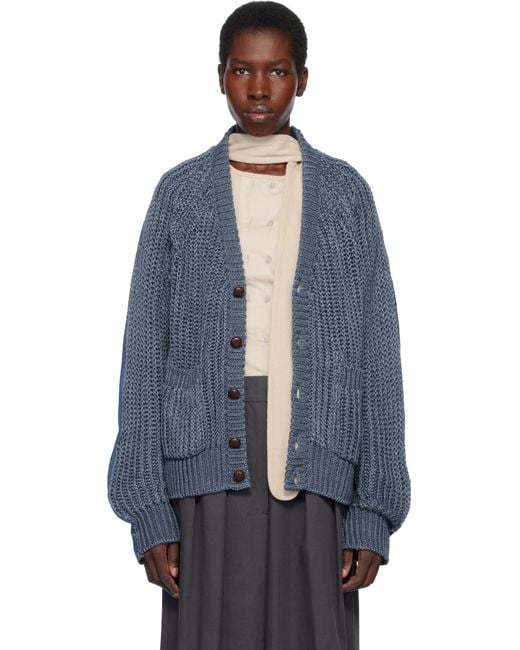Bless Blue The Cristaseya Edition Nº79 'Jeansbackpatent' Cardigan