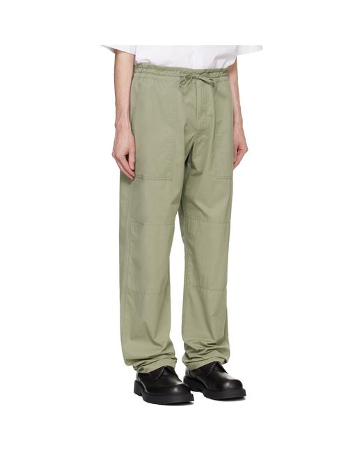 Bottega Veneta Green Light Cotton Twill Trousers for men