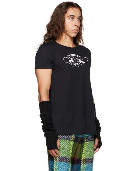 Anna Sui コットン Ssense限定 プリントtシャツ カラー ブラック メンズ Lyst