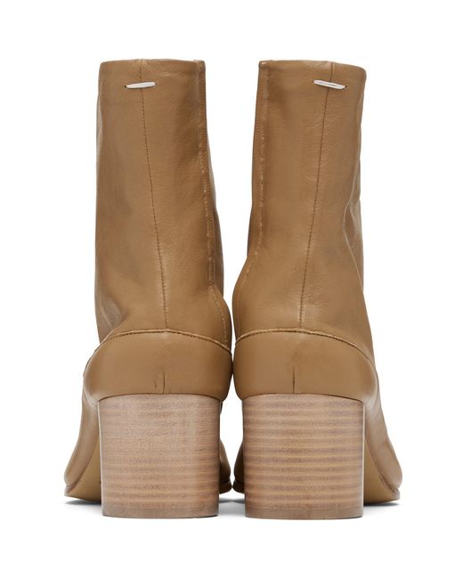 Maison Margiela Brown Tabi Ankle Boots
