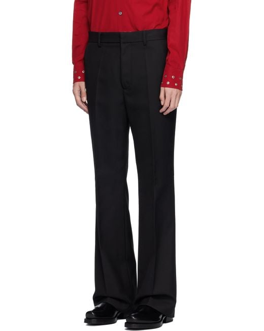 Second/Layer Black Passo Trousers for men