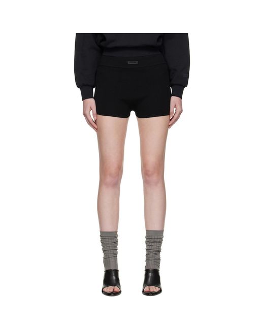 Fear Of God Black Soft Rib Knit Boxer Shorts