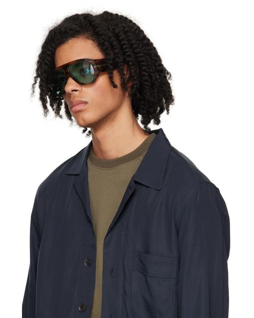 Tom Ford Green Tortoiseshell Bronson Sunglasses for men