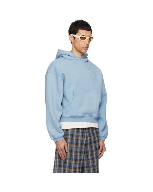 ERL Blue Heathered Hoodie for men