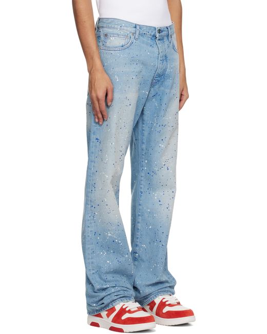 Jean Bleu À Effet À Éclaboussures De Peinture Off-White c/o Virgil Abloh pour homme en coloris Blue