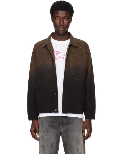Dime Black Dipped Chore Jacket for men