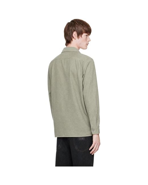 MM6 by Maison Margiela Green Khaki Cotton Overshirt for men