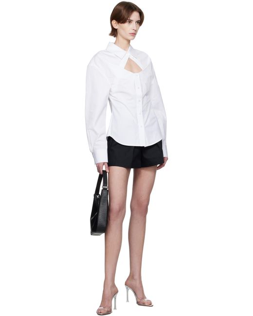 Alexander Wang ホワイト デコンストラクト ボタンアップシャツ White