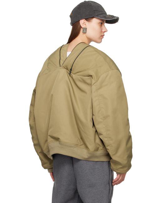 Y. Project Natural Taupe Double Zip Bomber Jacket