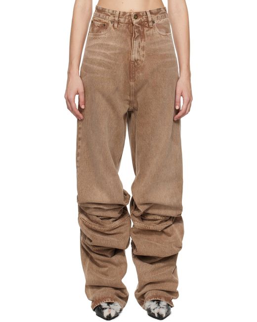 Y. Project Natural Draped Cuff Jeans