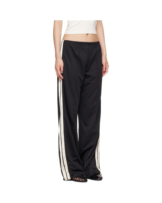Palm Angels Black Classic Logo Loose Track Pants