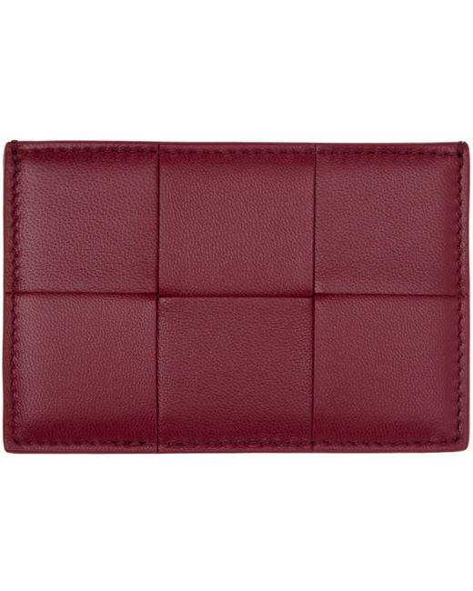 Bottega Veneta Red Cassette Card Holder