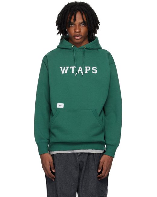 (w)taps Green Academy Hoodie for men