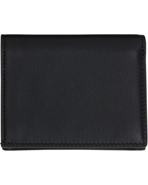 Tom Ford Black Grain Leather Padlock Compact Wallet