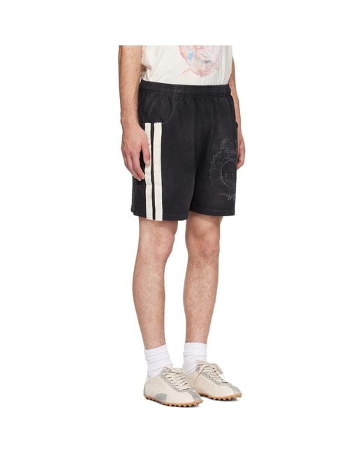 424 Black Sport Shorts for men